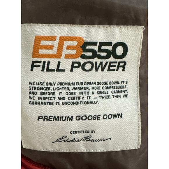 Eddie Bauer Women's M Goose Down Red Puffer Quilted Vest EB550 - Picture 4 of 5